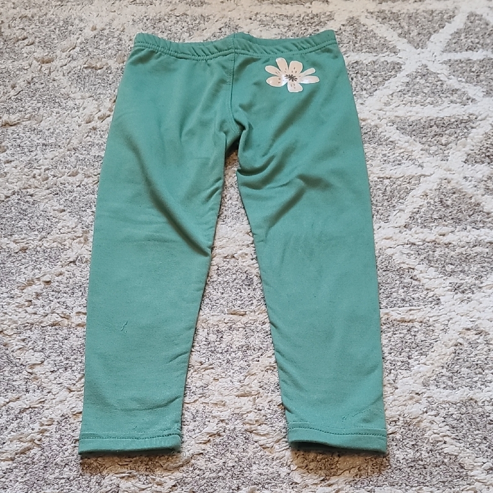 10 for $25 - Shosho Girls 4/5 Green Pants with Pink Flower